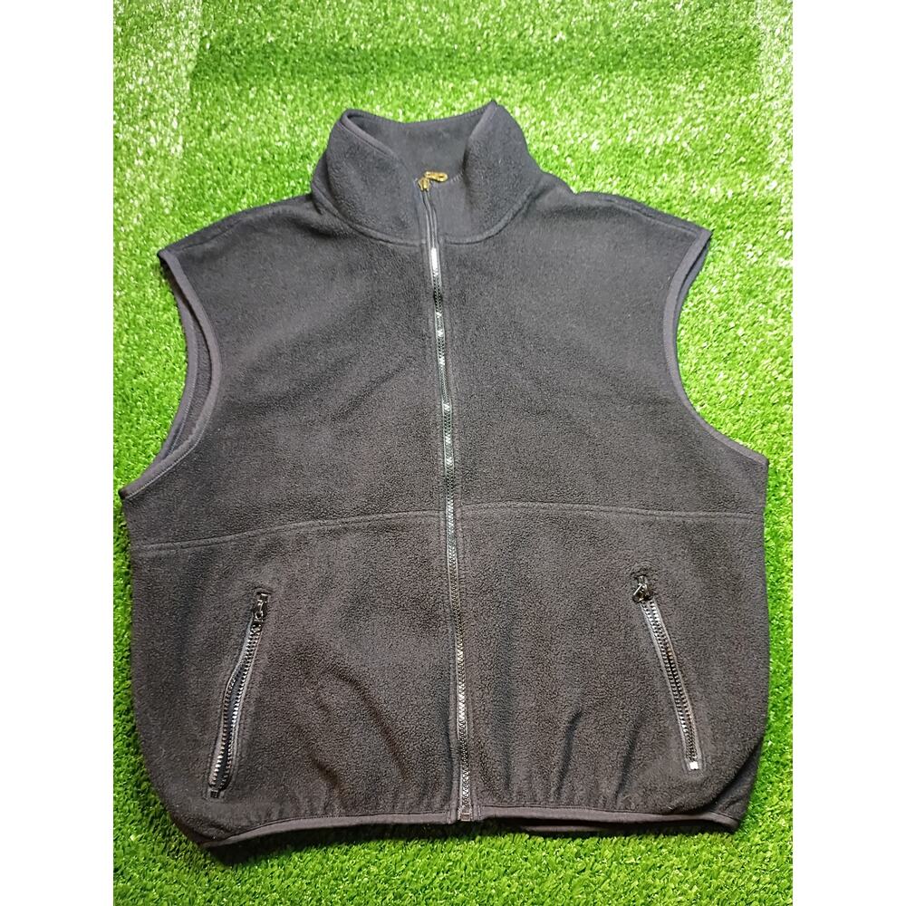 Timberland Black Fleece Vest Men's Large - Excellent Condition